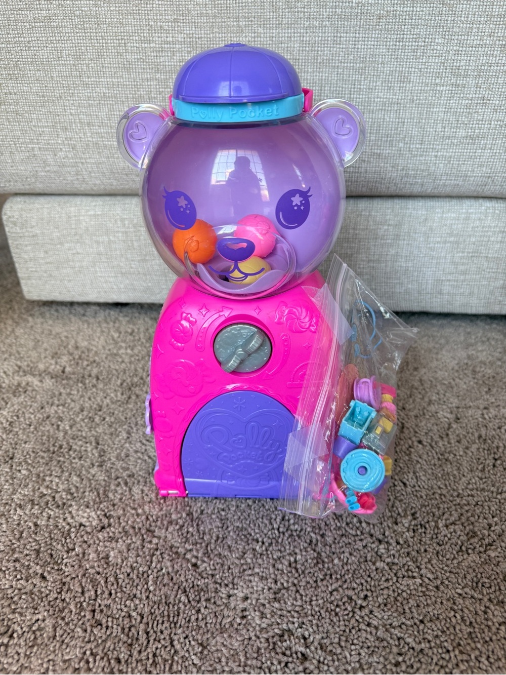 Polly Pocket Gumball Bear Playset candy dispenser